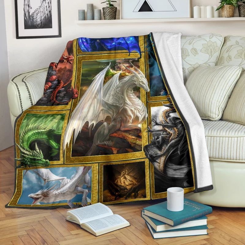 Dragon Sherpa Fleece Blanket