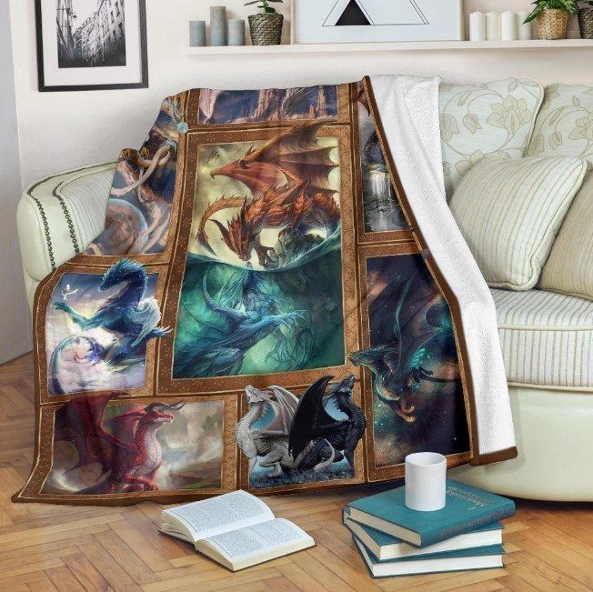 Dragon Sherpa Fleece Blanket