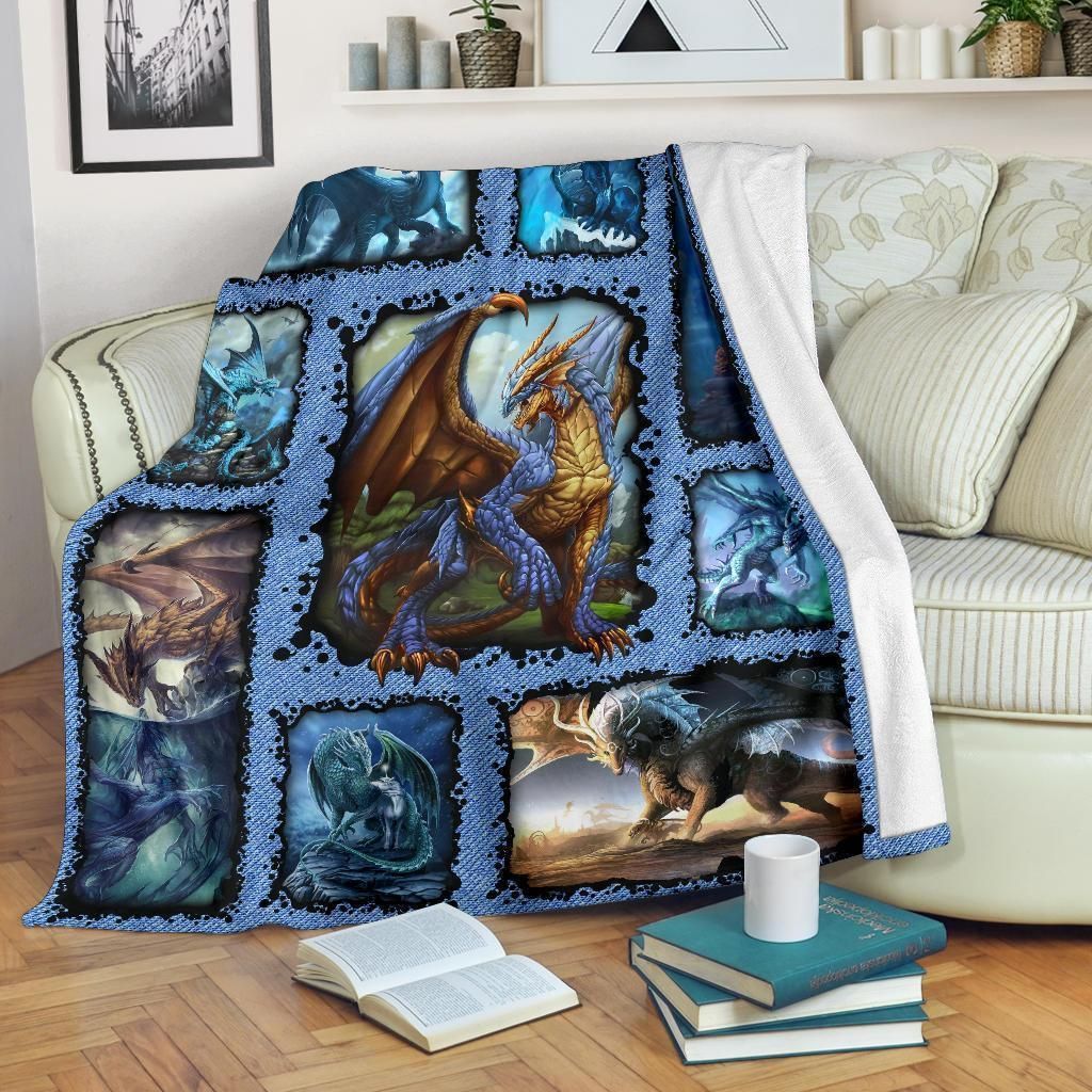 Dragon Sherpa Fleece Blanket