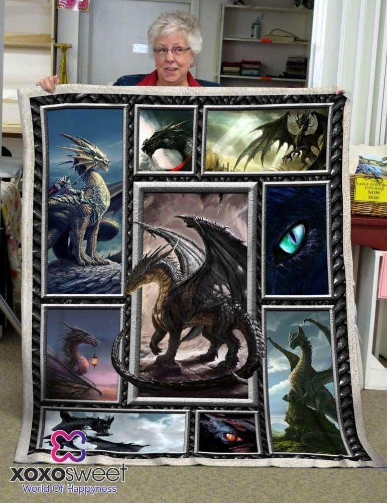 Dragon Sherpa Fleece Blanket