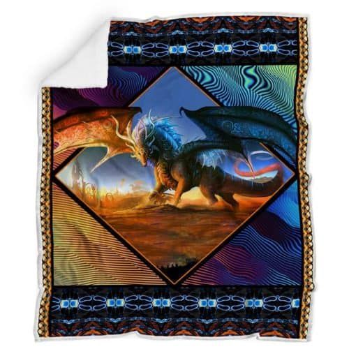 Dragon Sherpa Fleece Blanket