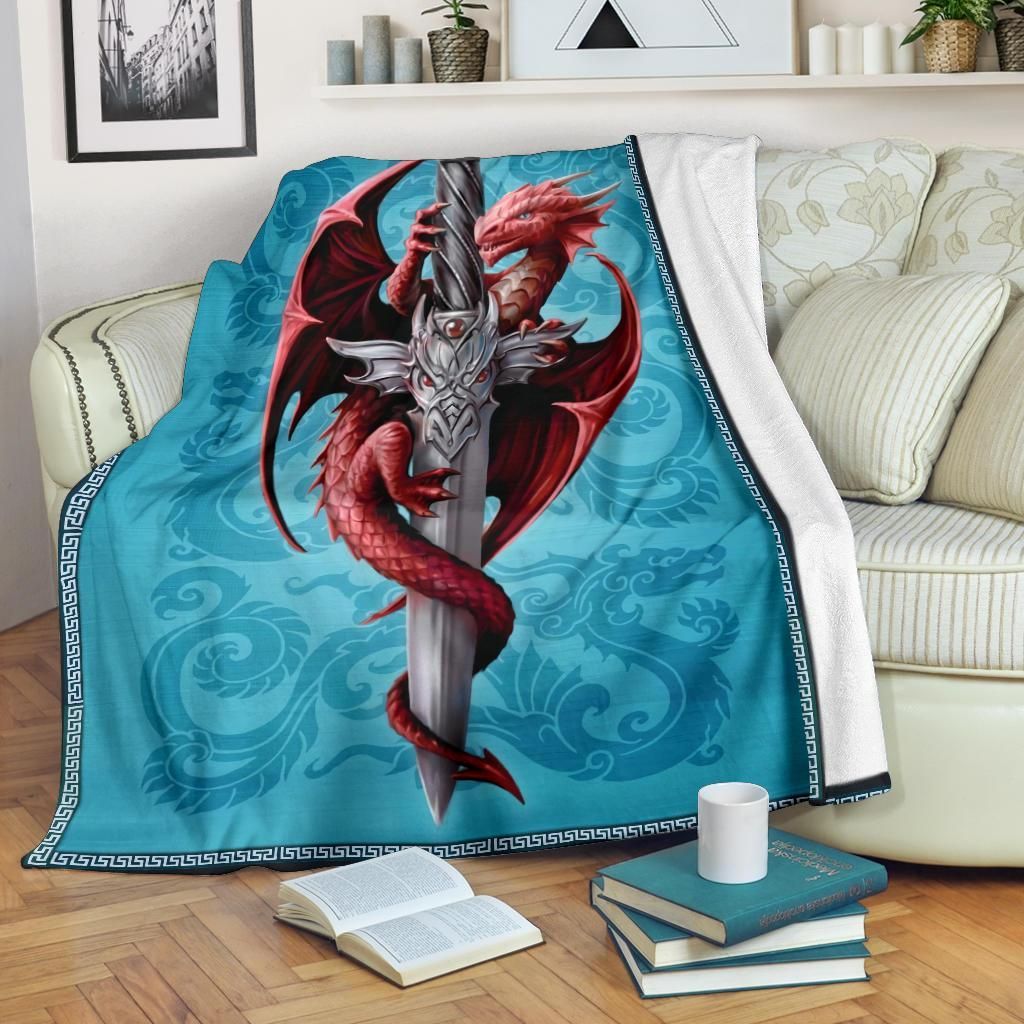 Dragon Sherpa Fleece Blanket