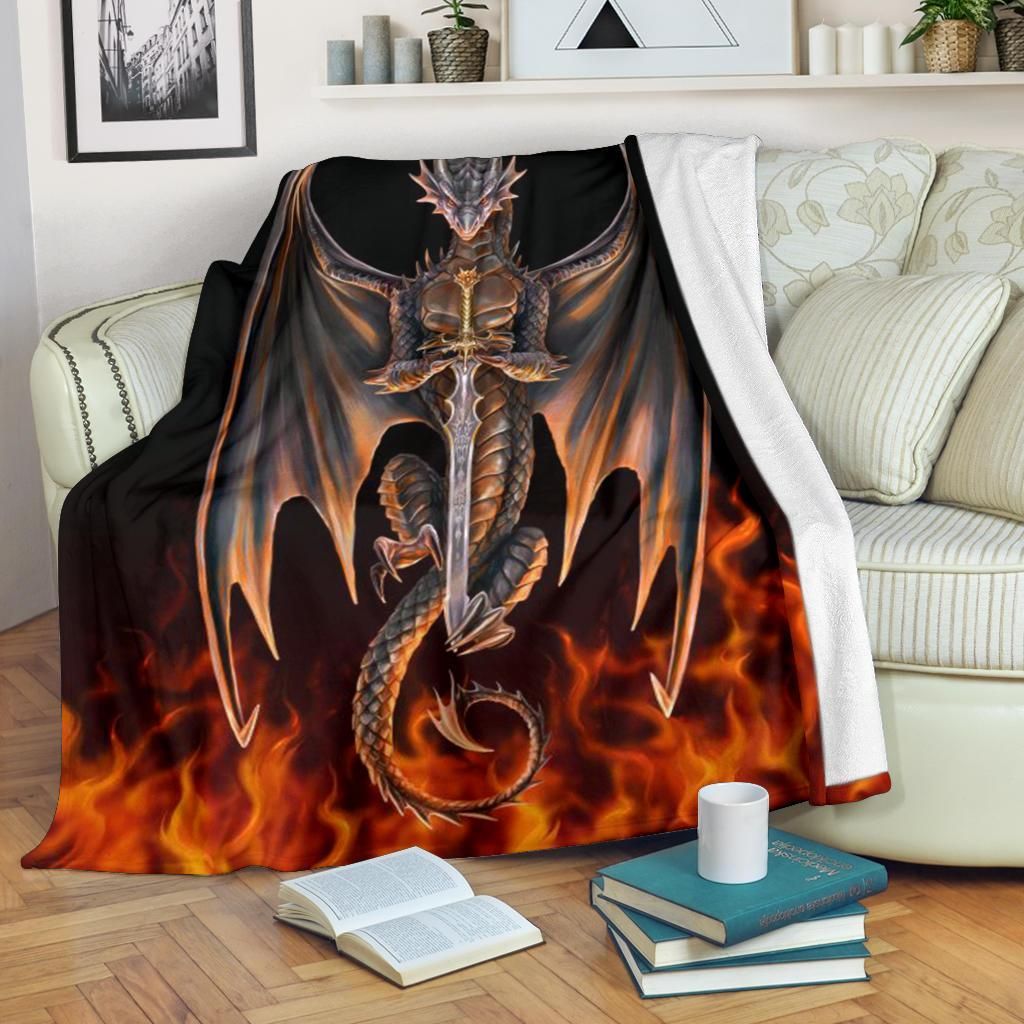 Dragon Sherpa Fleece Blanket