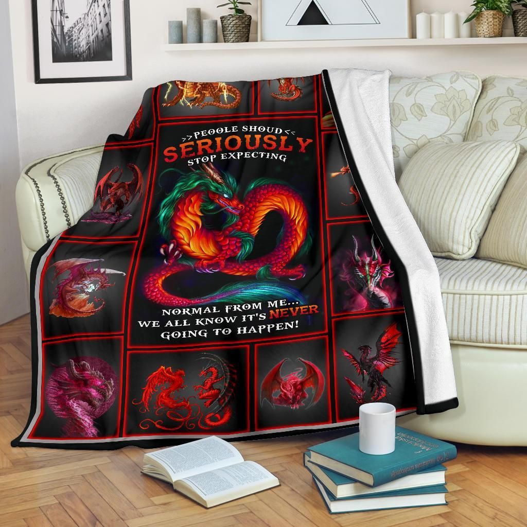 Dragon Sherpa Fleece Blanket