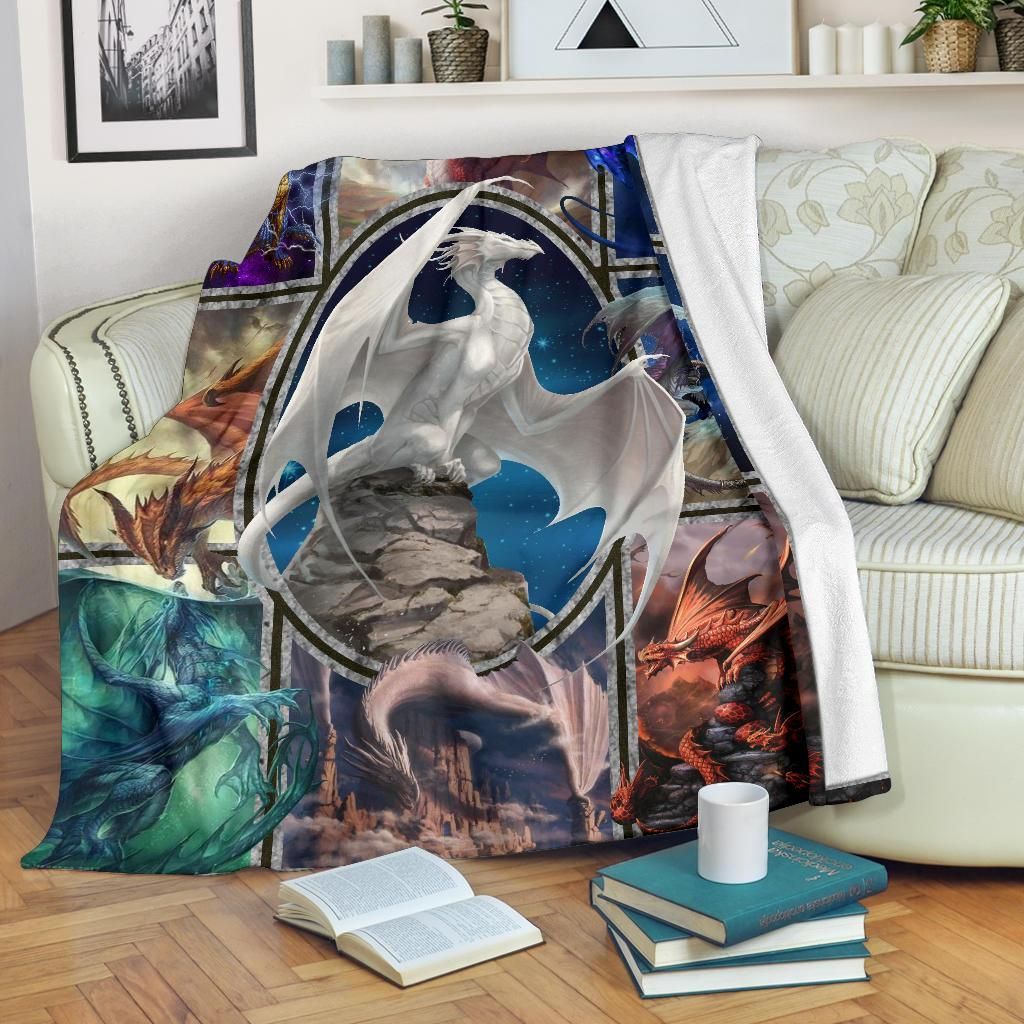 Dragon Sherpa Fleece Blanket