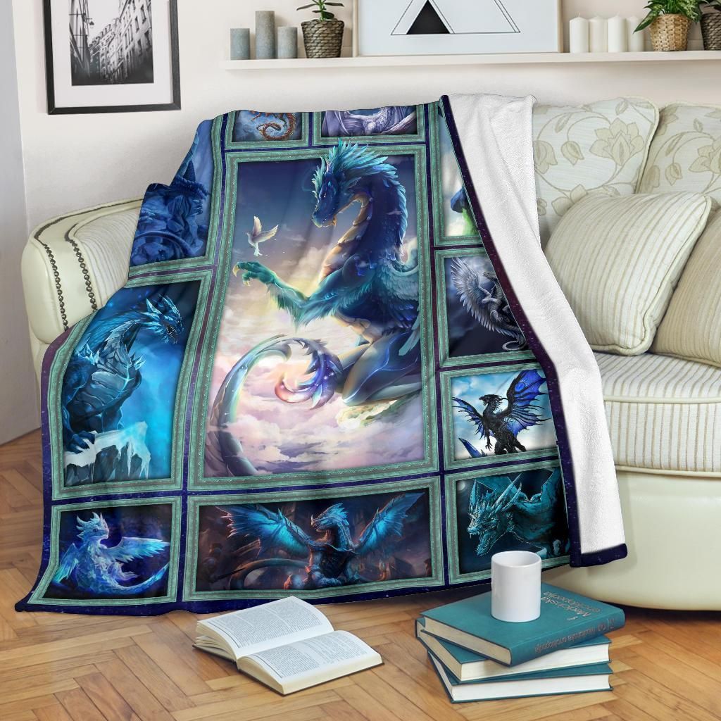 Dragon Sherpa Fleece Blanket