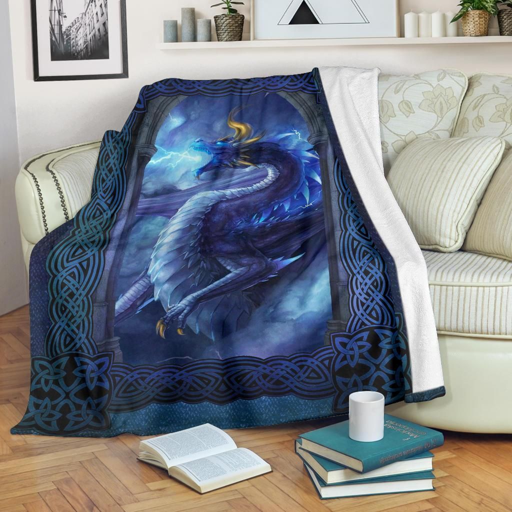 Dragon Sherpa Fleece Blanket