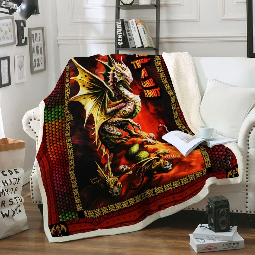 Dragon Sherpa Fleece Blanket