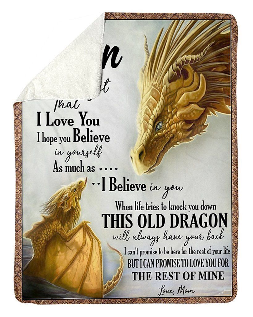 Dragon Sherpa Fleece Blanket