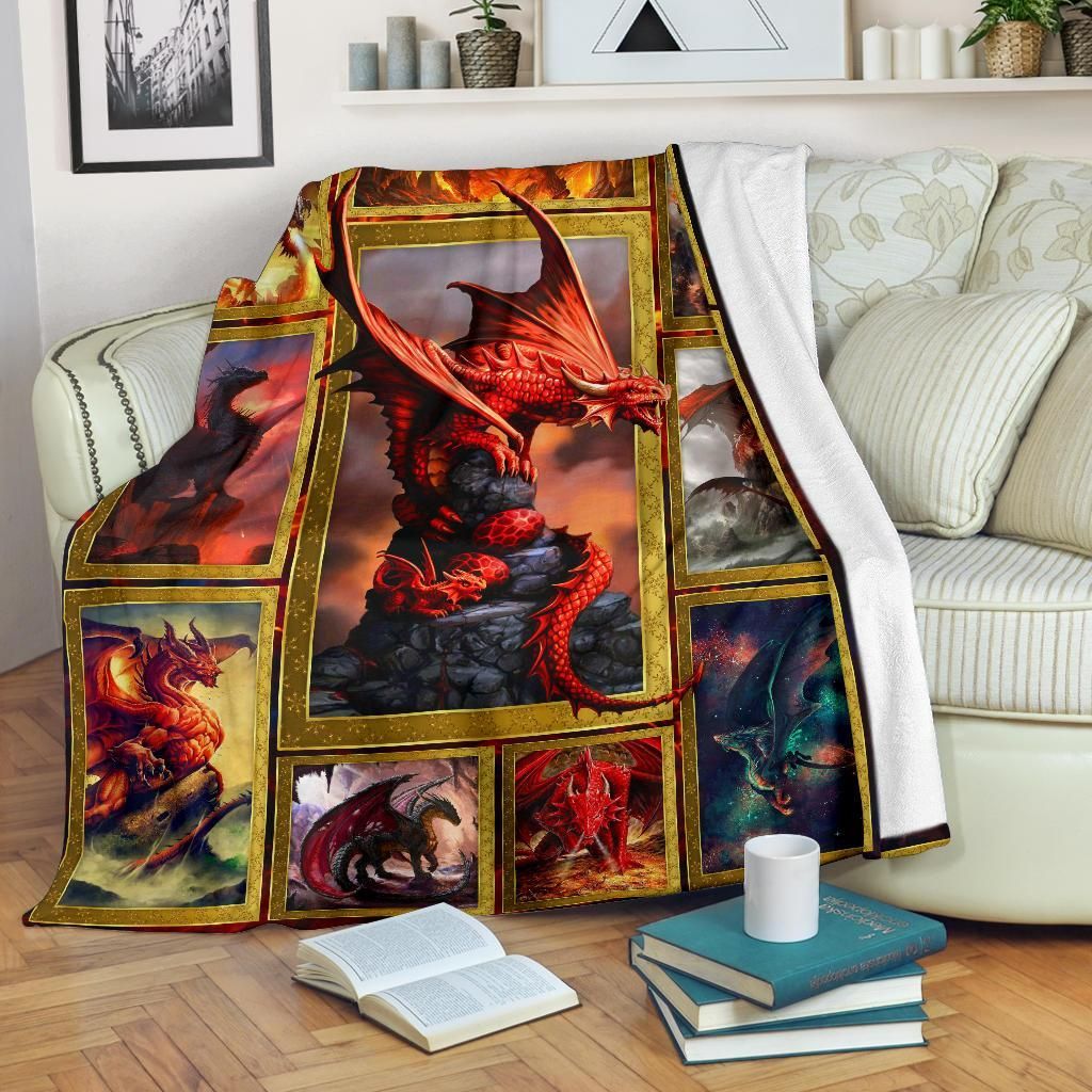 Dragon Sherpa Fleece Blanket