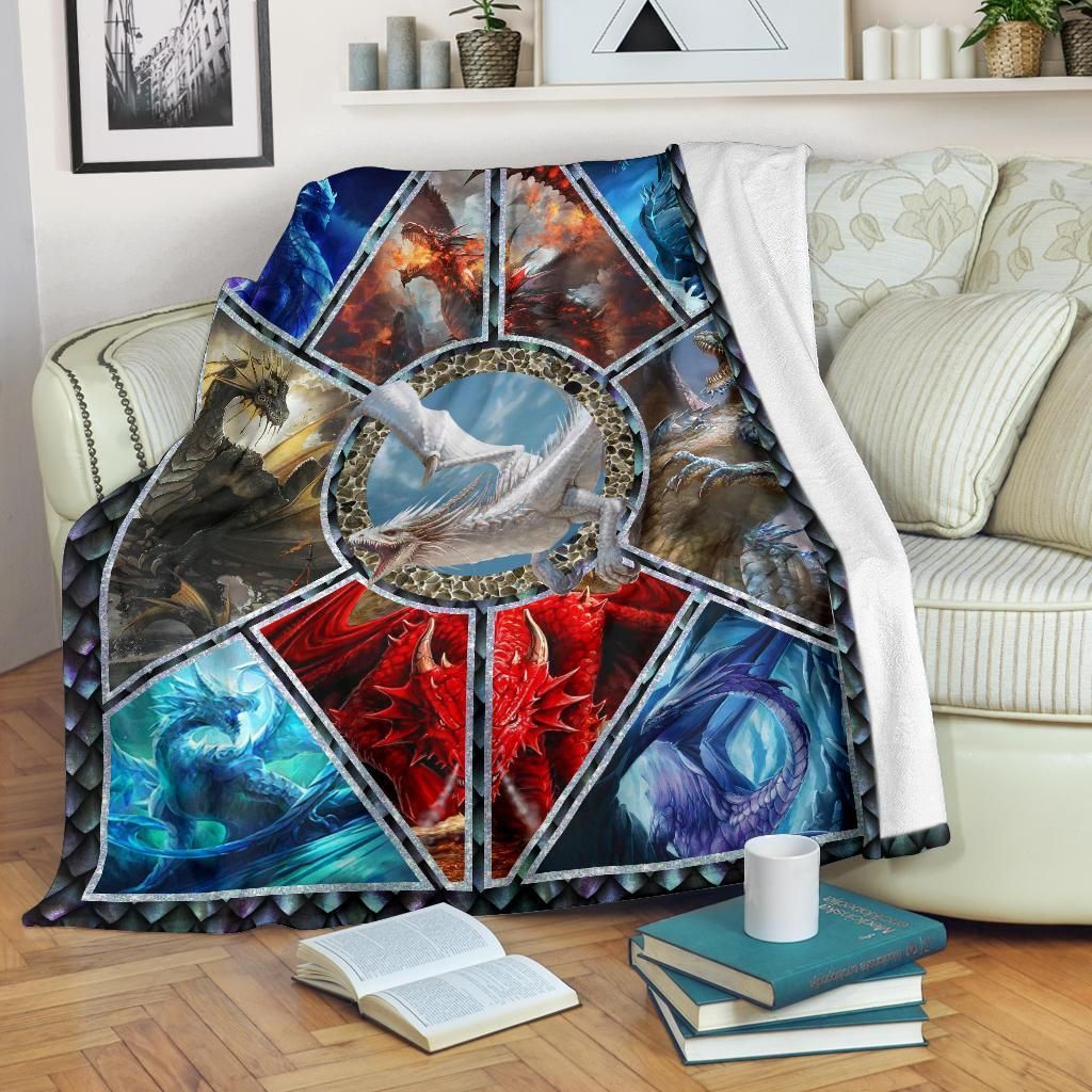 Dragon Sherpa Fleece Blanket