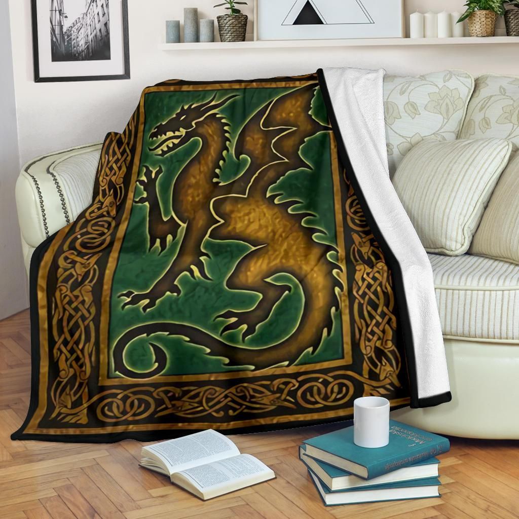 Dragon Sherpa Fleece Blanket