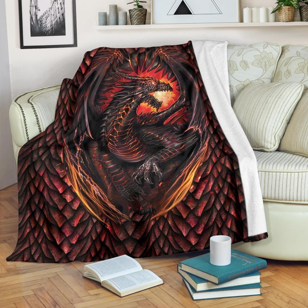 Dragon Sherpa Fleece Blanket