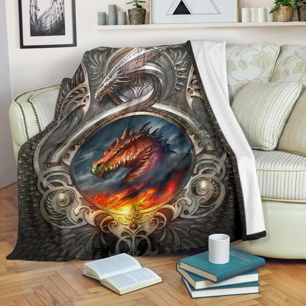 Dragon Sherpa Fleece Blanket