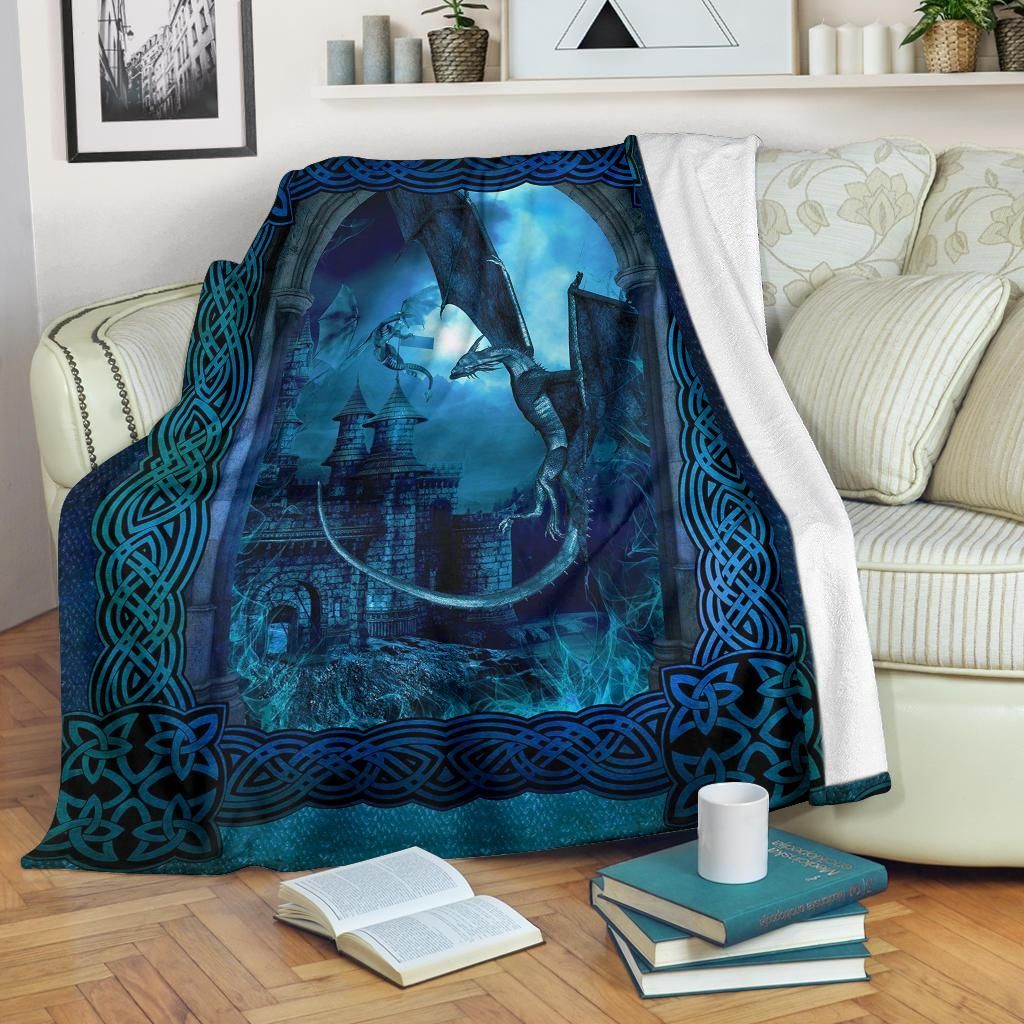 Dragon Sherpa Fleece Blanket