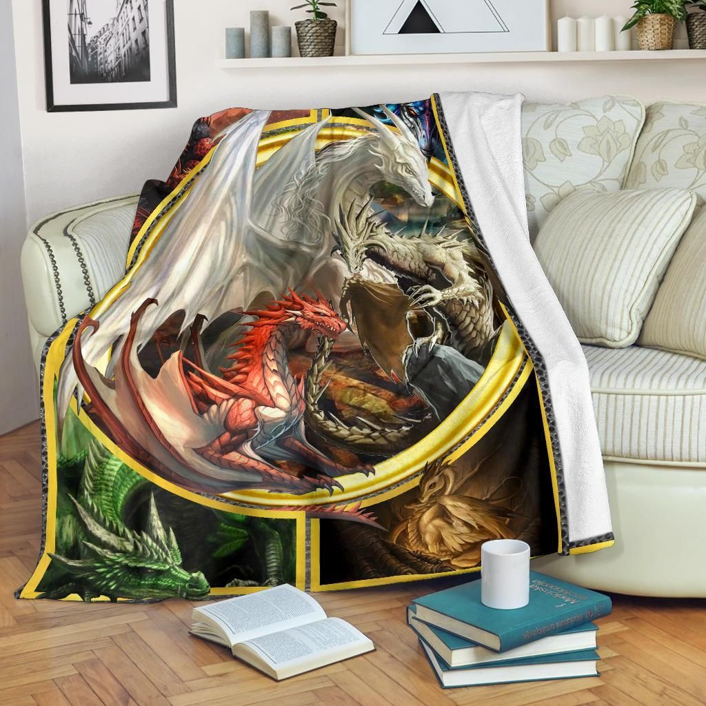 Dragon Sherpa Fleece Blanket