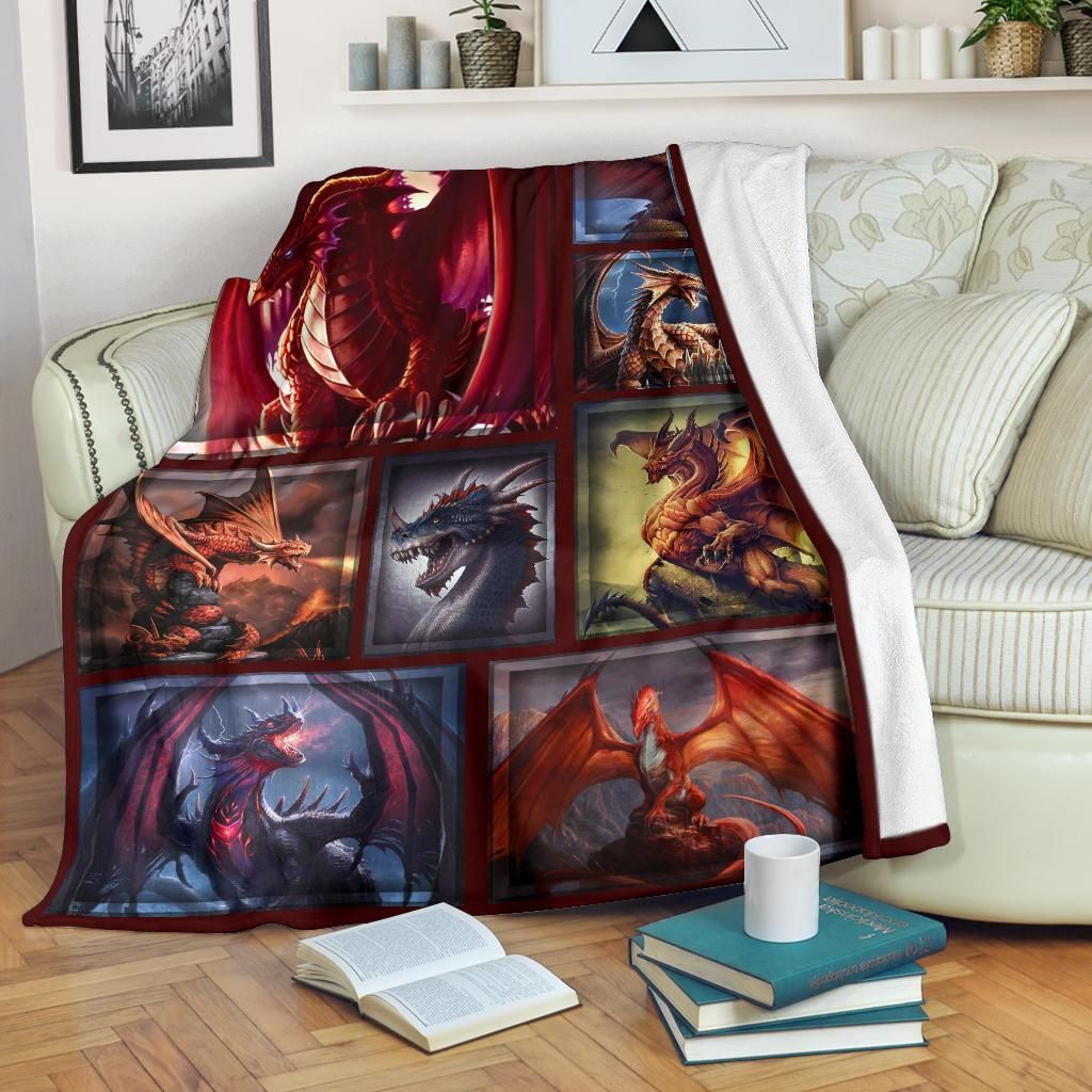 Dragon Sherpa Fleece Blanket