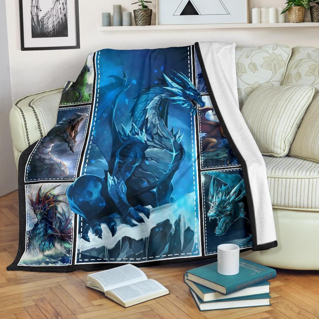 Dragon Sherpa Fleece Blanket