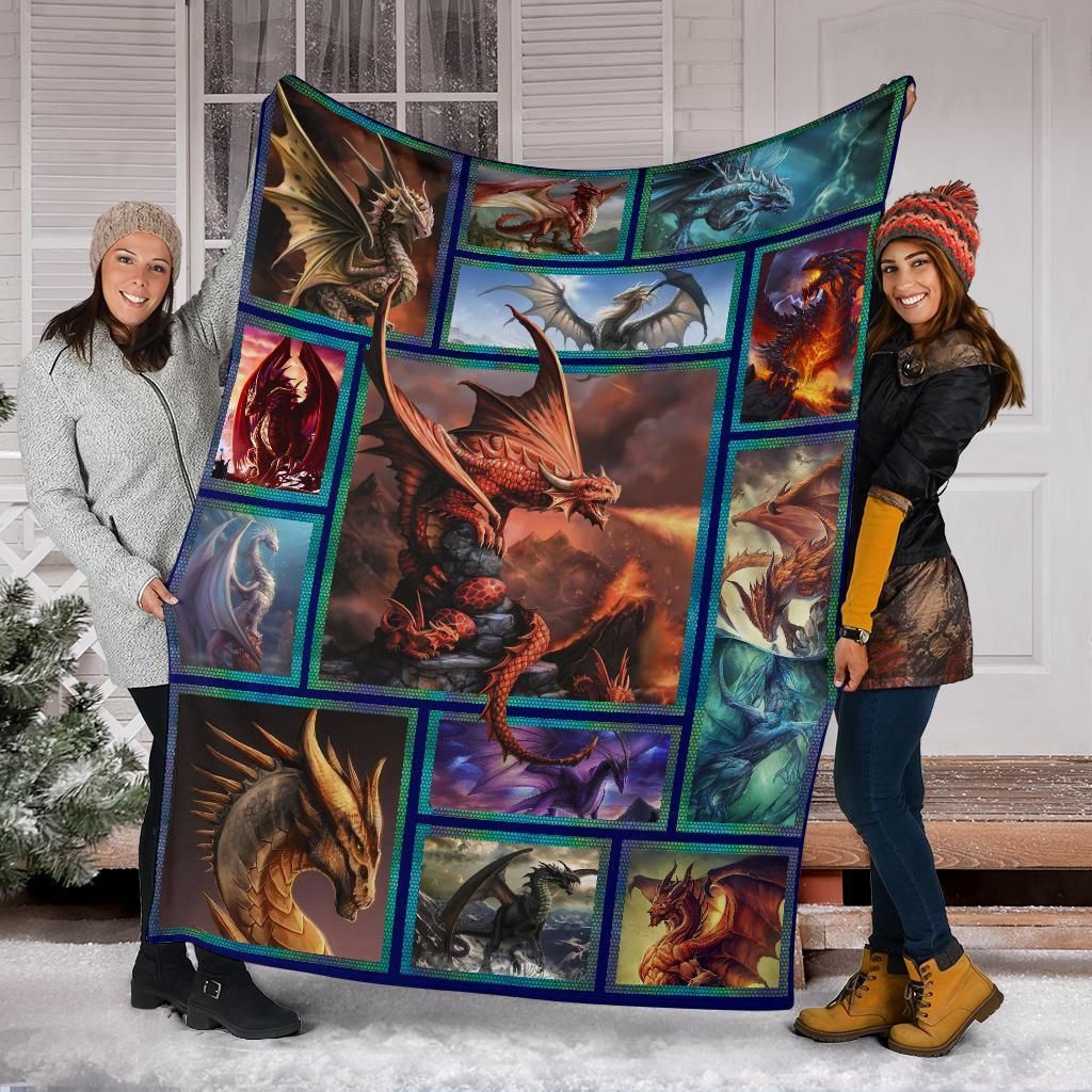 Dragon Sherpa Fleece Blanket