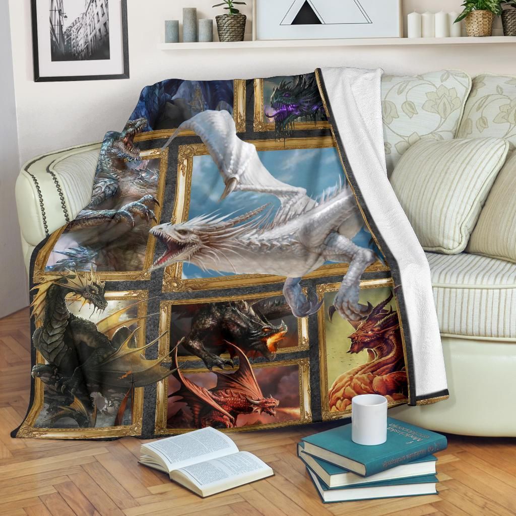 Dragon Sherpa Fleece Blanket