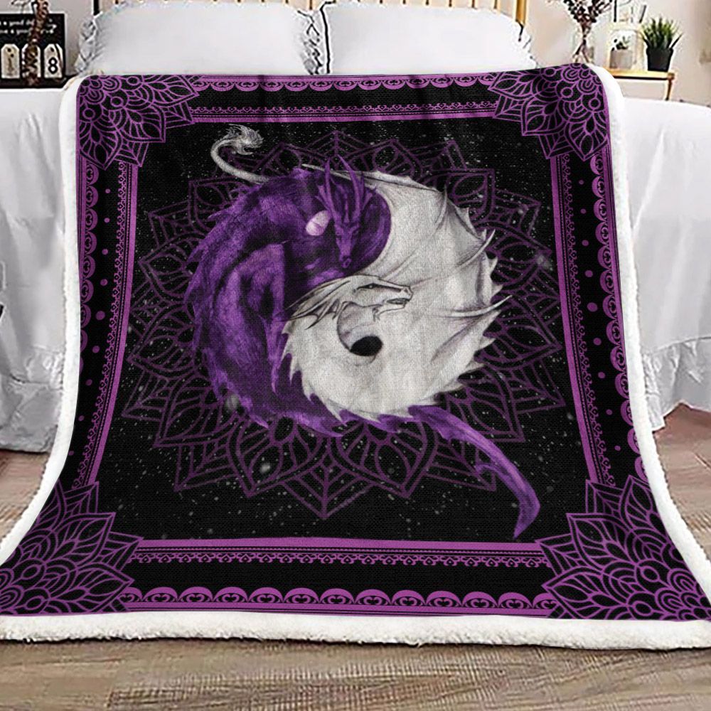 Dragon Sherpa Fleece Blanket