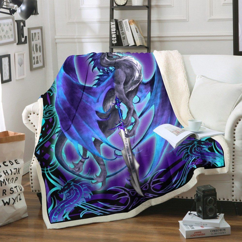 Dragon Sherpa Fleece Blanket
