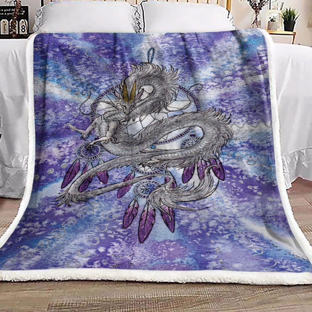 Dragon Sherpa Fleece Blanket