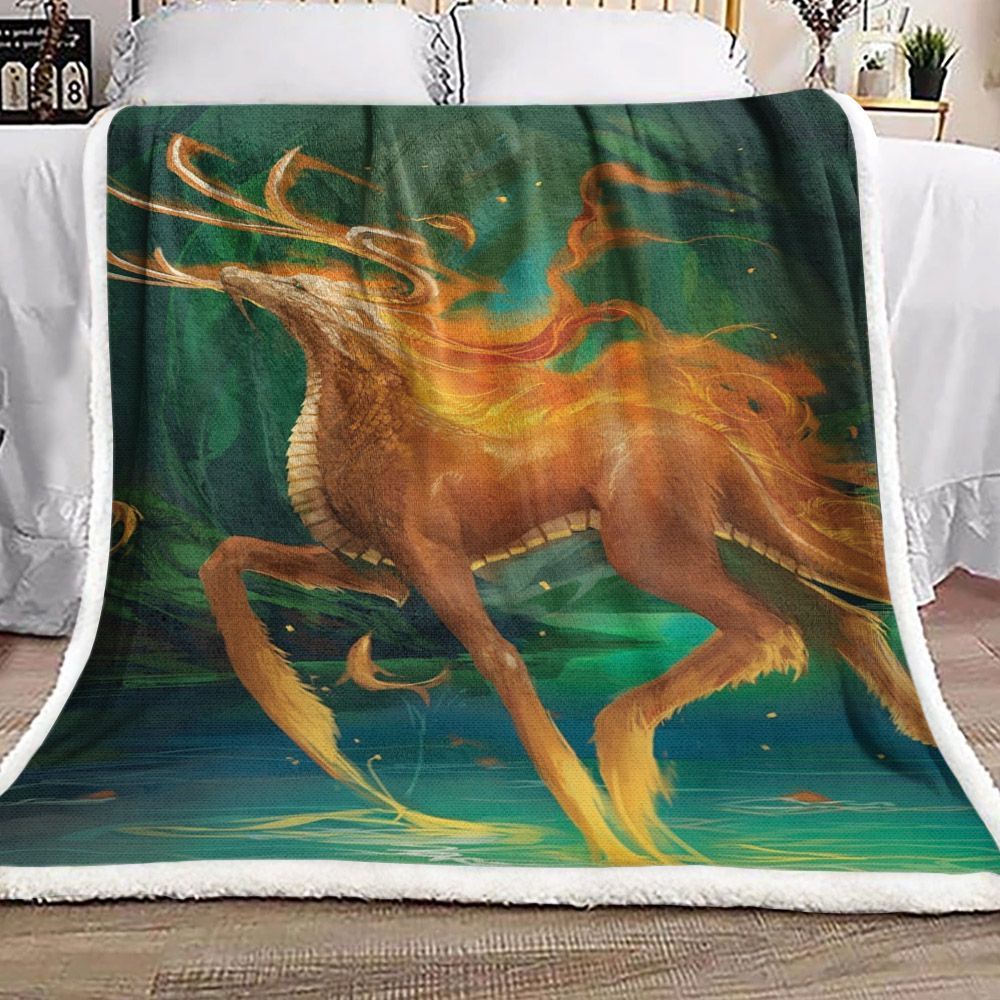 Dragon Sherpa Fleece Blanket