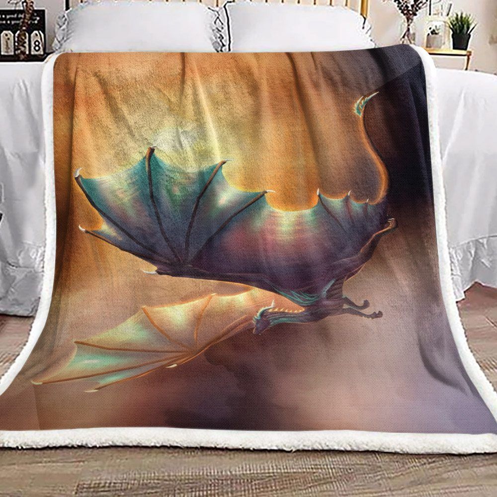 Dragon Sherpa Fleece Blanket