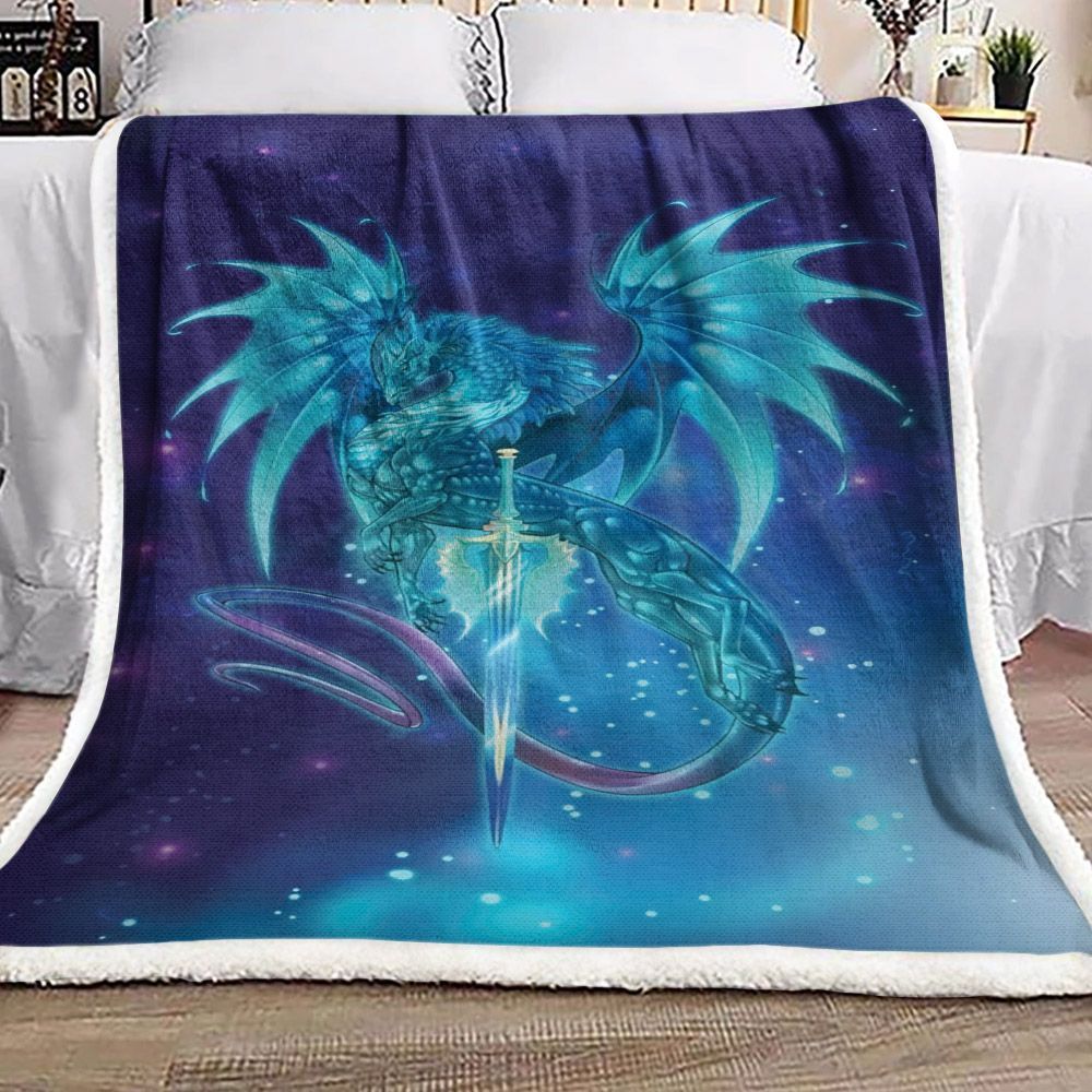 Dragon Sherpa Fleece Blanket