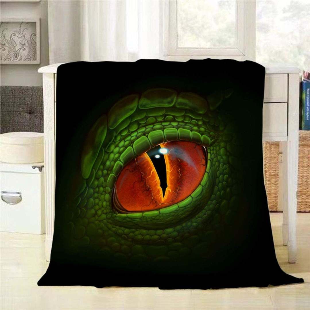 Dragon Eye Sherpa Fleece Blanket