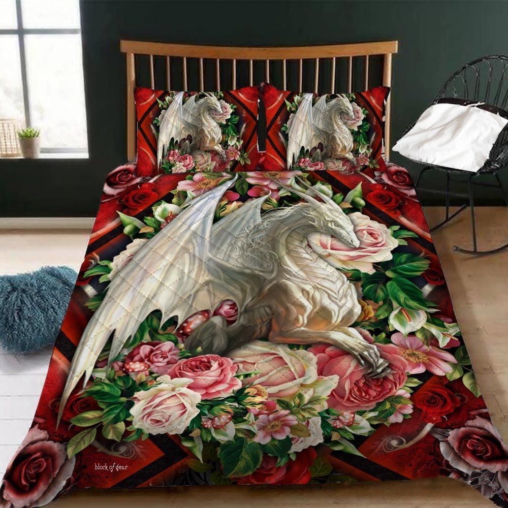 Dragon Floral Bedding Set