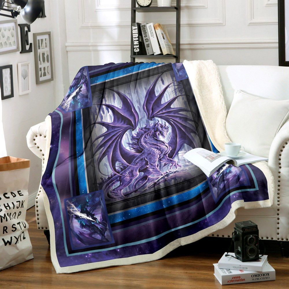 Dragon Galaxy Sherpa Fleece Blanket