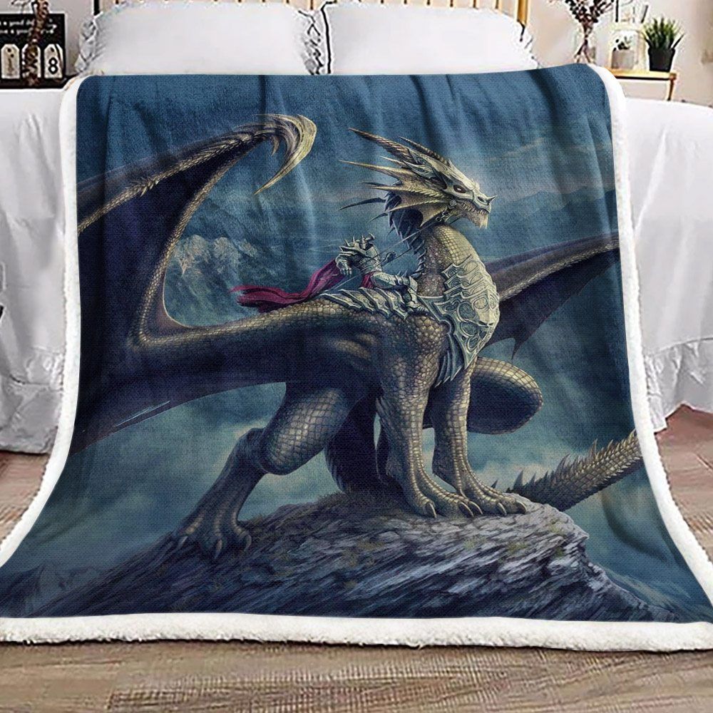 Dragon Sherpa Fleece Blanket