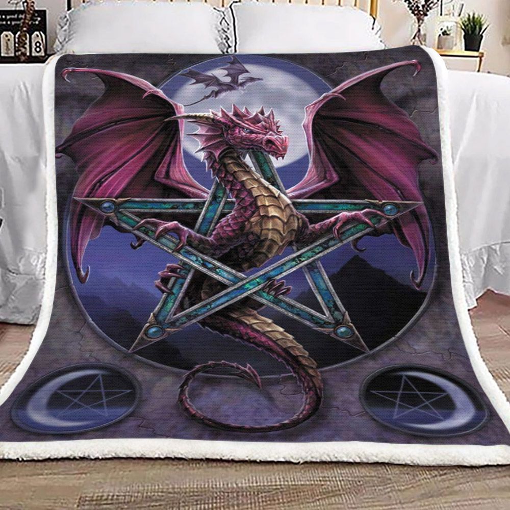 Dragon Sherpa Fleece Blanket
