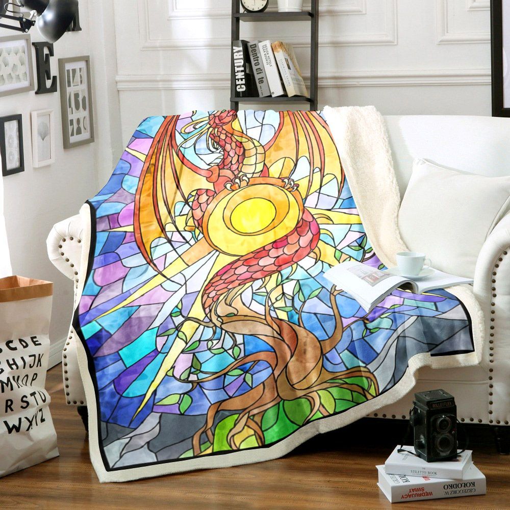 Dragon Sherpa Fleece Blanket