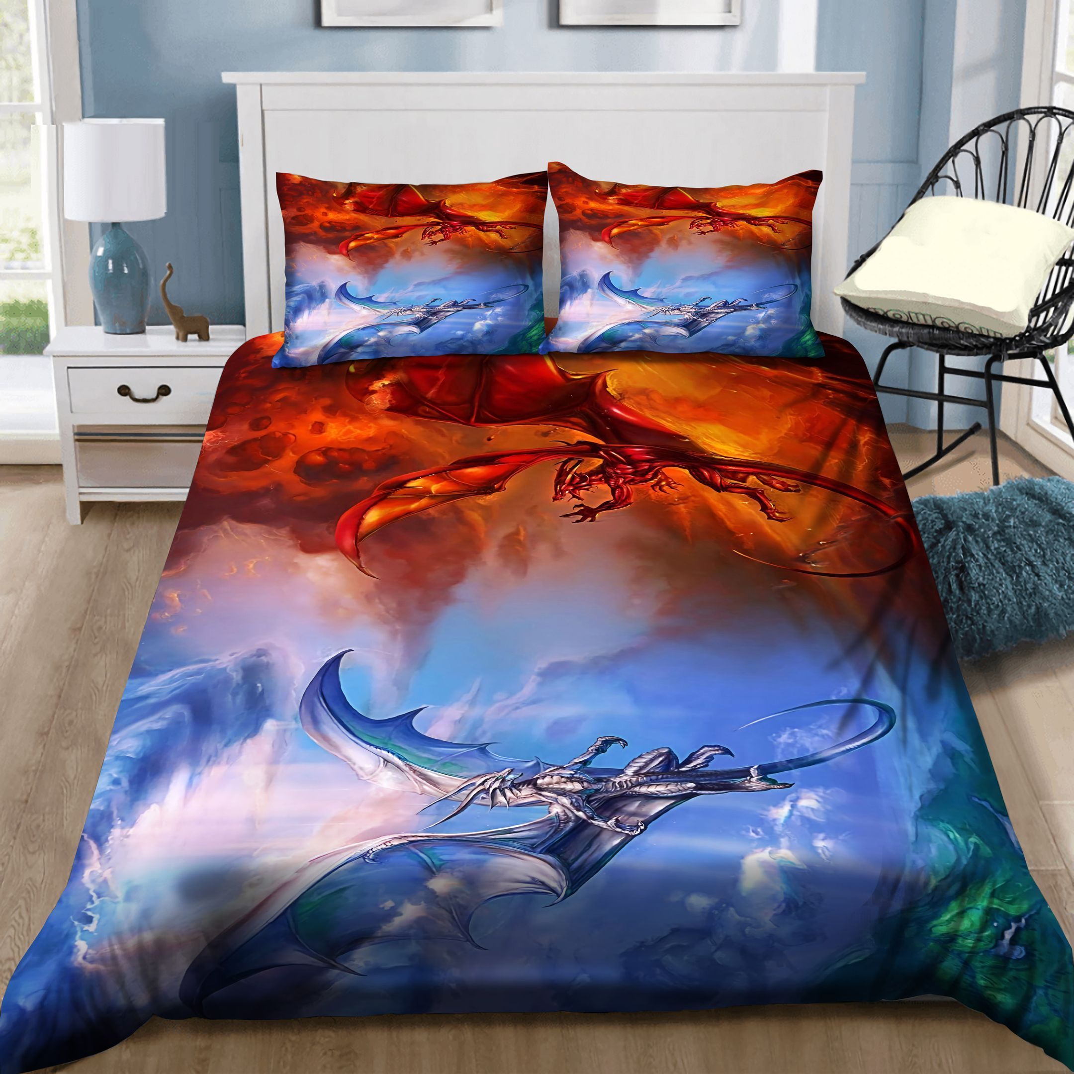 Dragon Ice Vs Fire Bedding Set