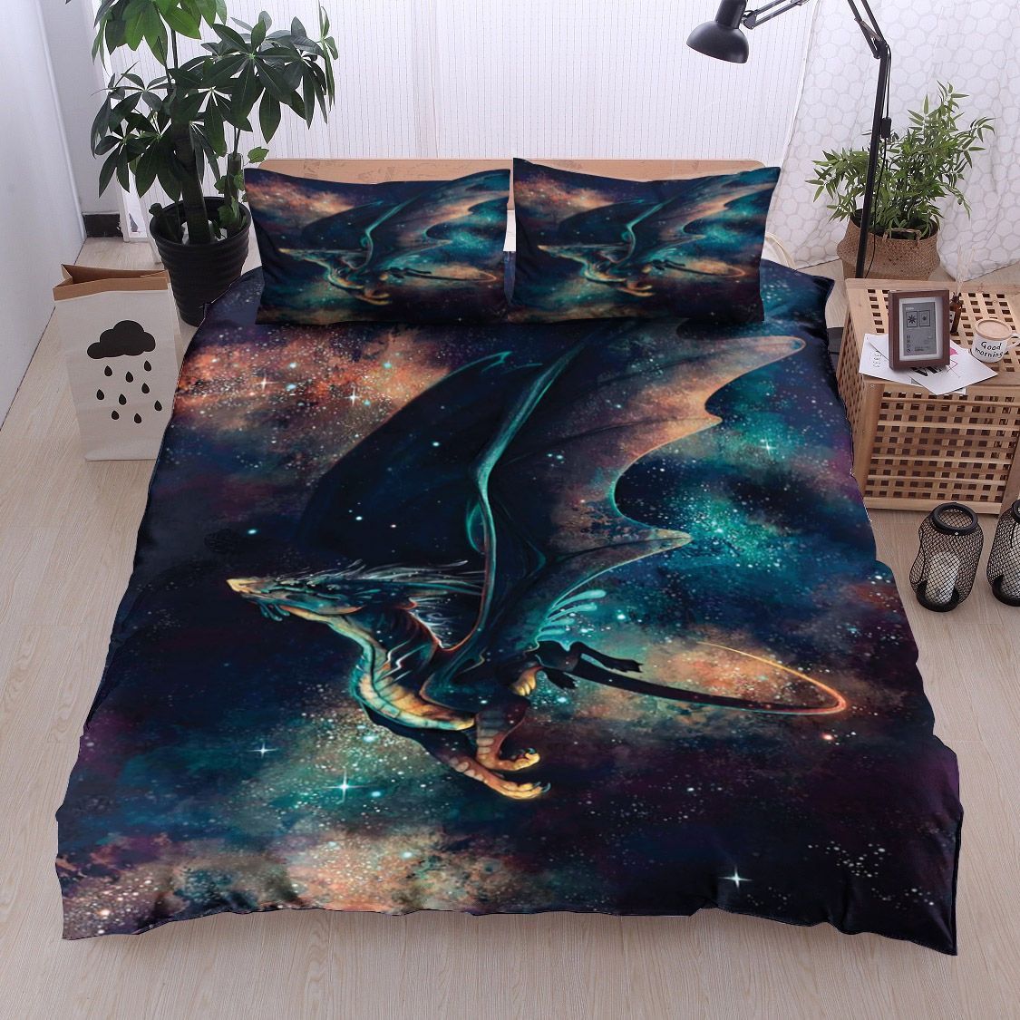 Dragon In The Galaxy Bedding Set