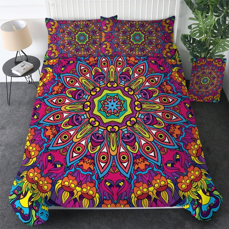 Dragon Kaleidoscope Mandala Bedding Set