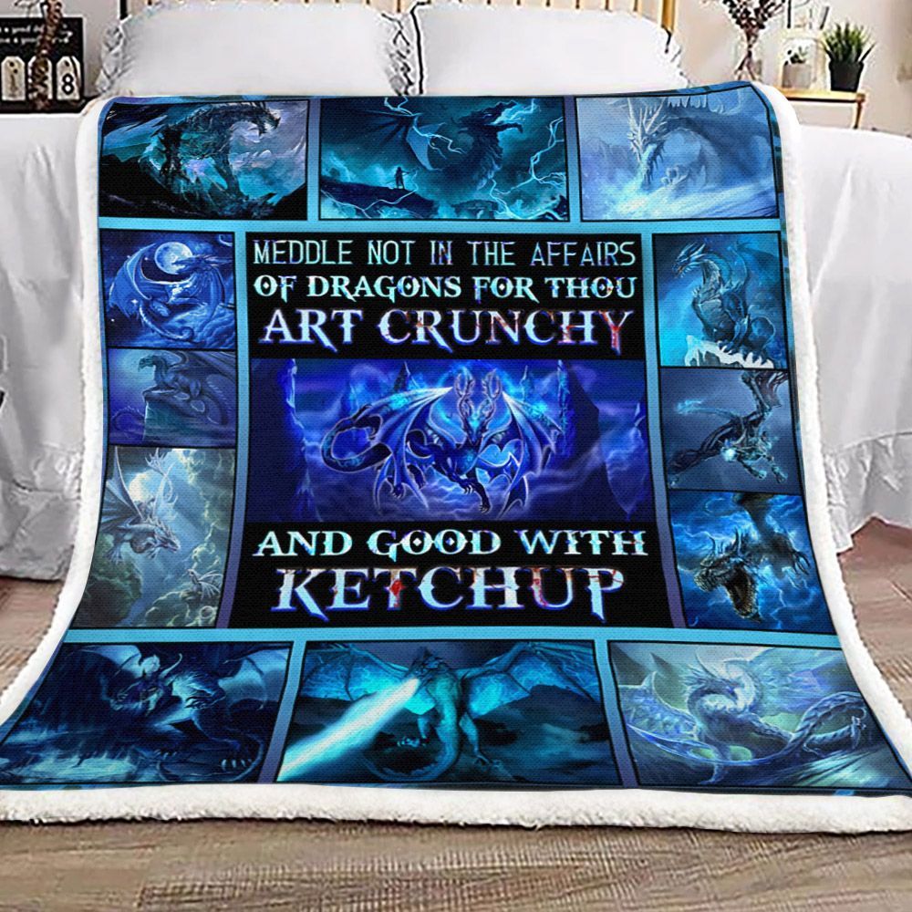Dragon Ketchup Sherpa Fleece Blanket