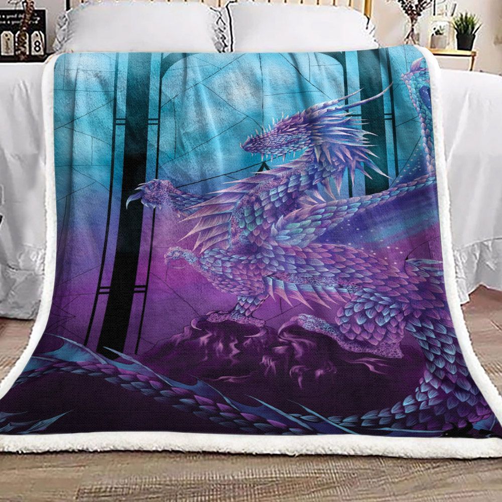 Dragon Sherpa Fleece Blanket