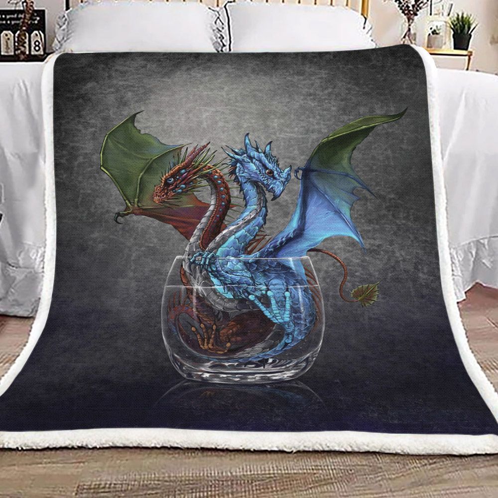 Dragon Sherpa Fleece Blanket