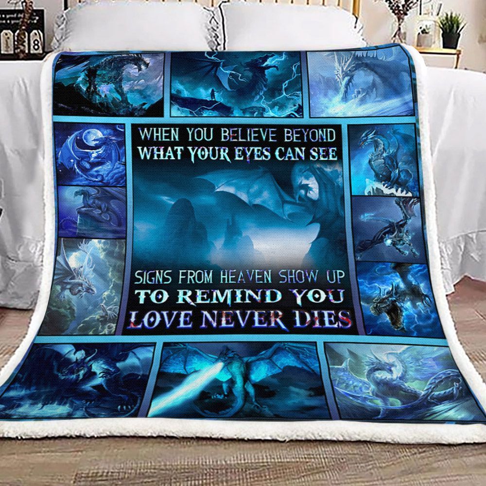 Dragon Sherpa Fleece Blanket