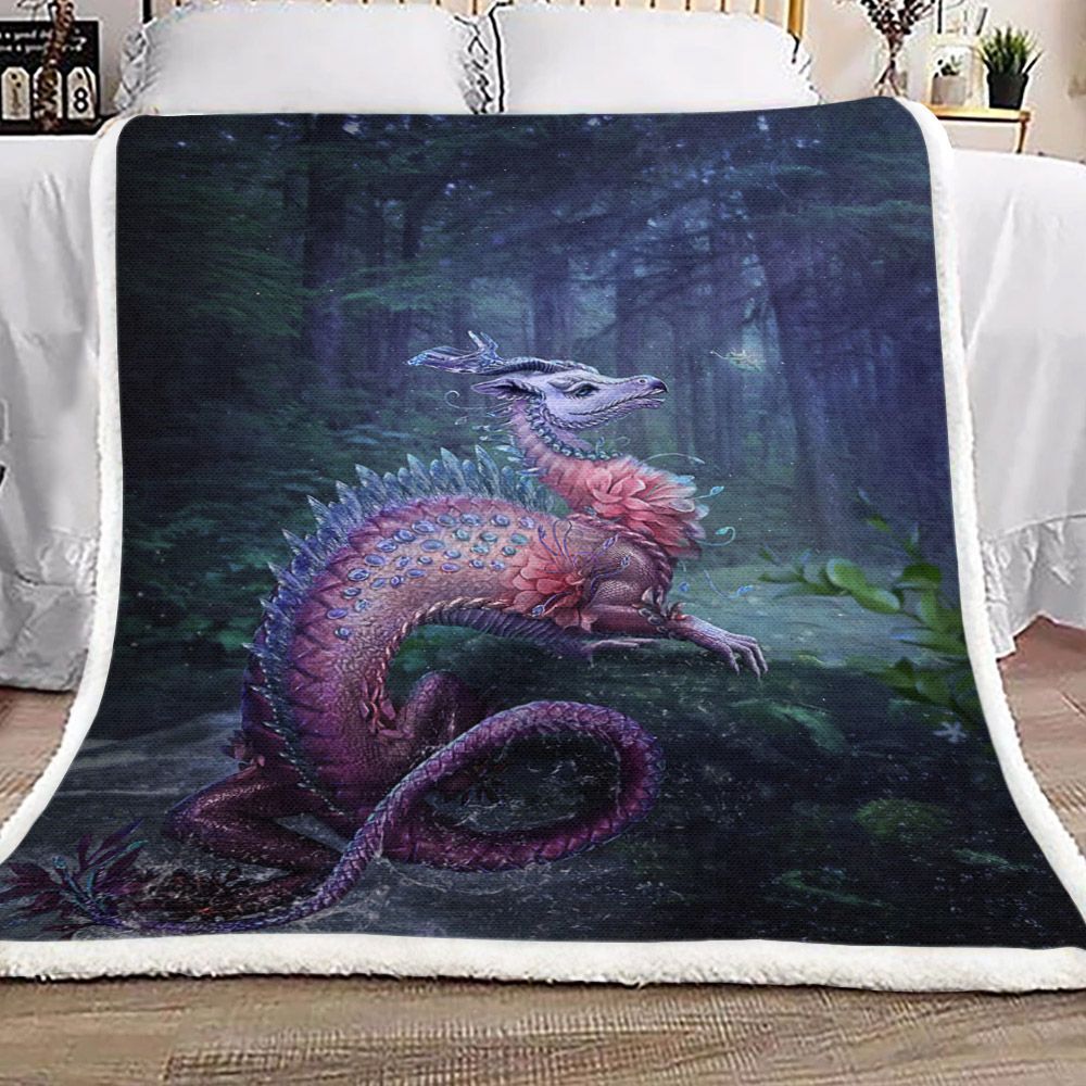 Dragon Sherpa Fleece Blanket