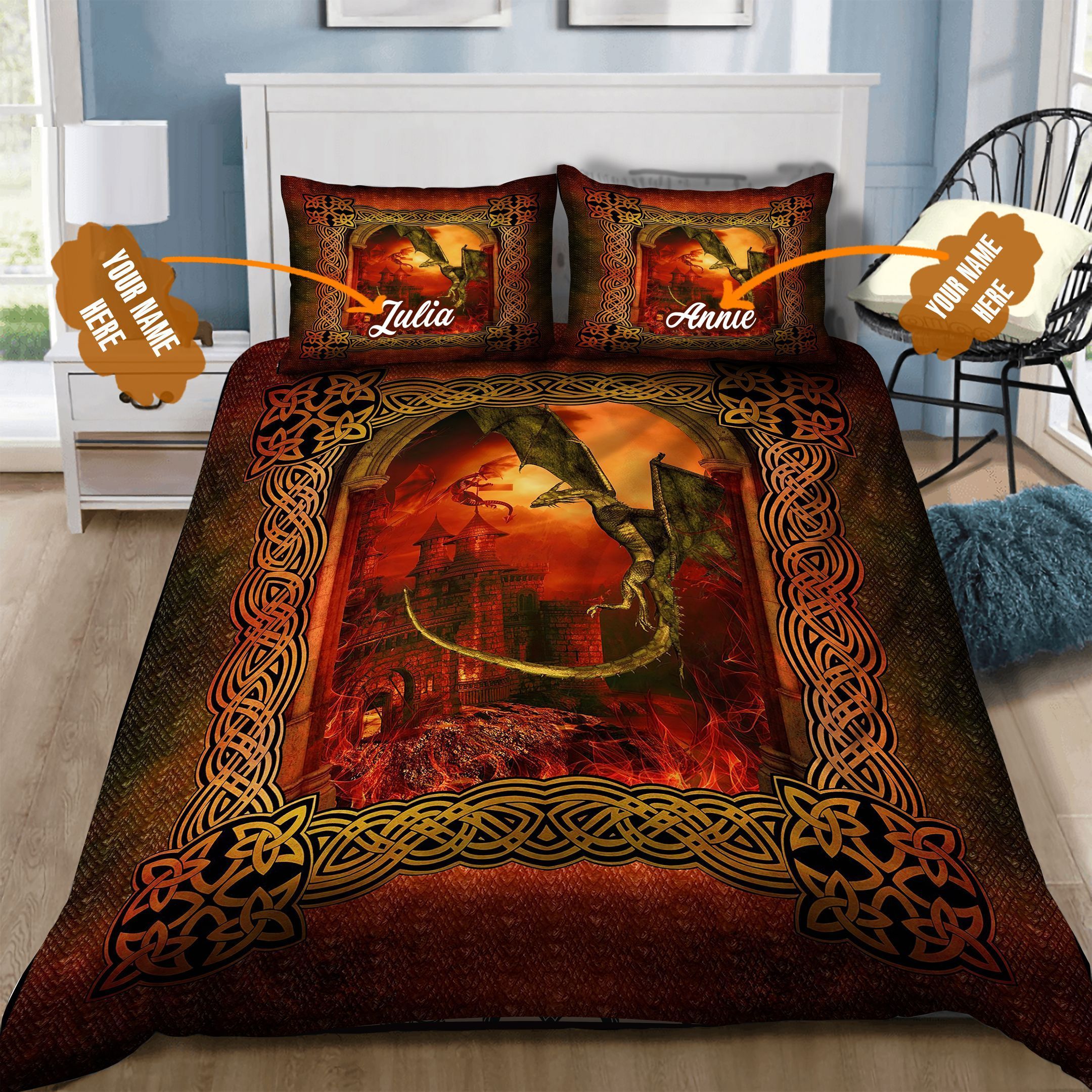 Dragon Personalized Bedding Set