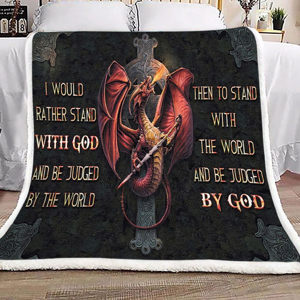 Dragon Quote Sherpa Fleece Blanket