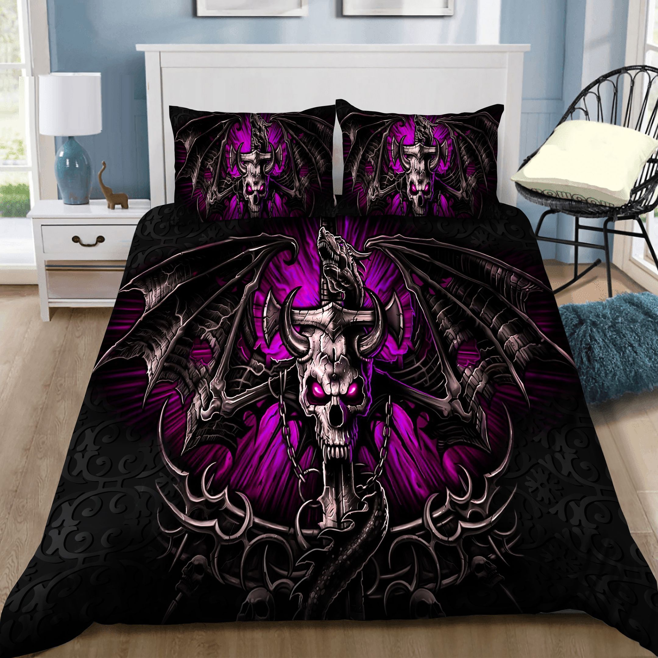 Dragon Skull Bedding Set