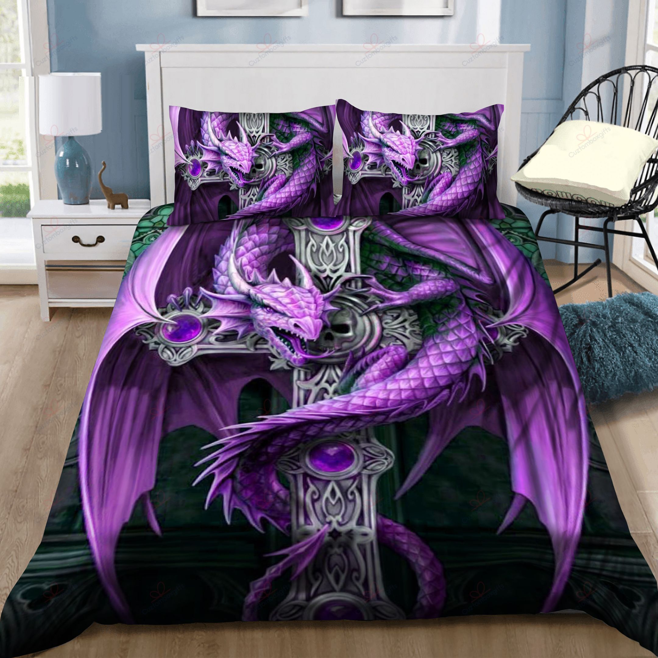 Dragon Skull Bedding Set