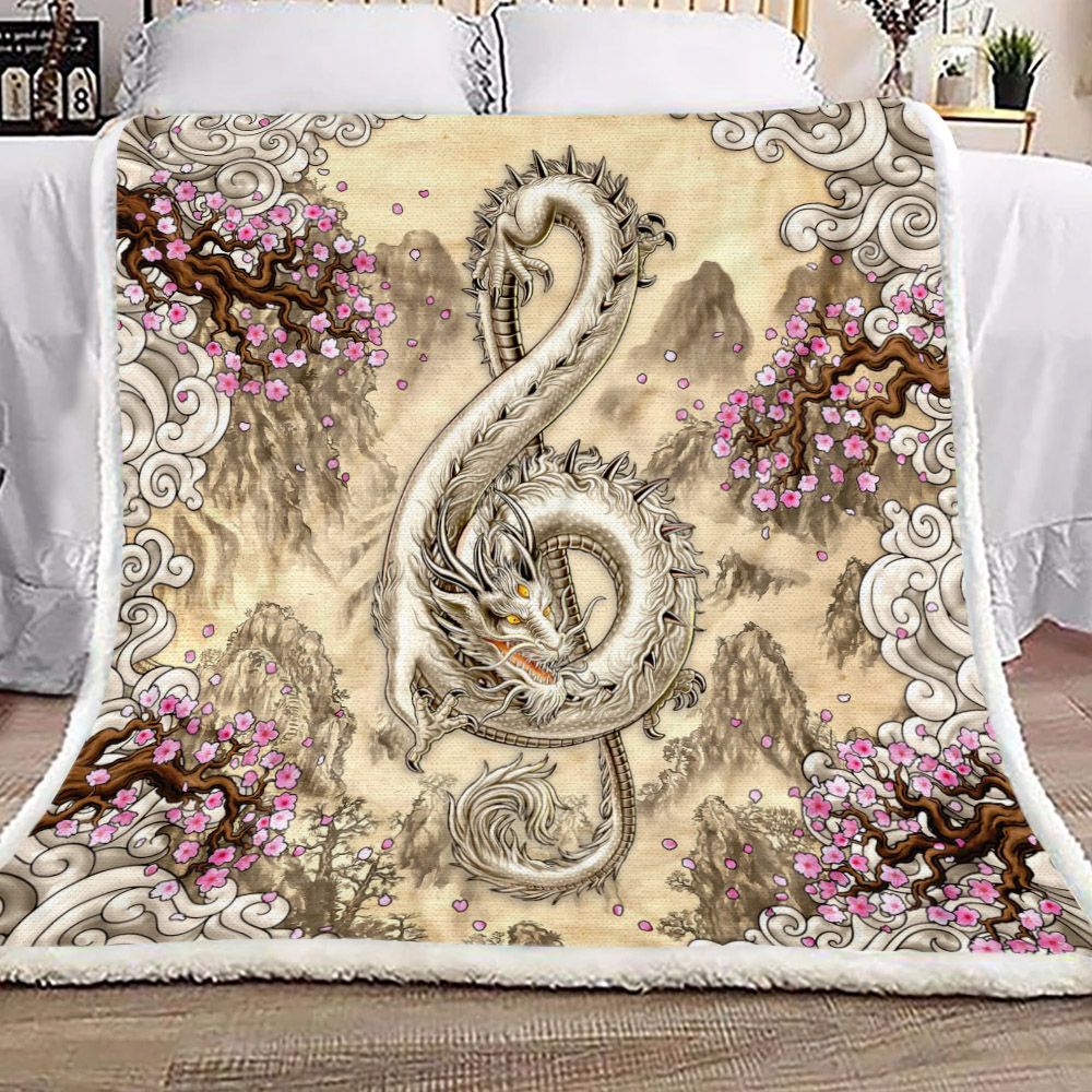 Dragon Spring Fleece Blanket