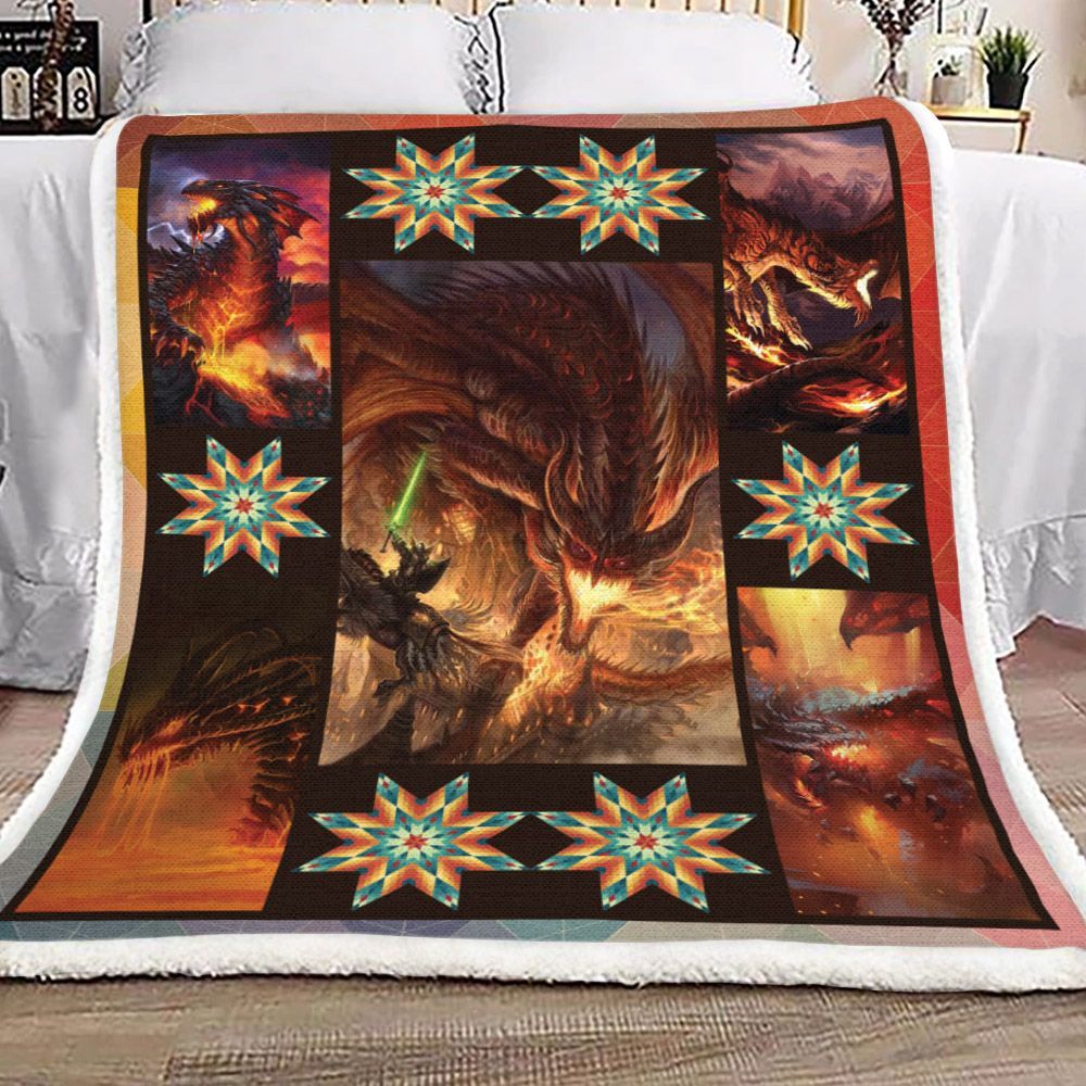 Dragon Starlight Sherpa Fleece Blanket